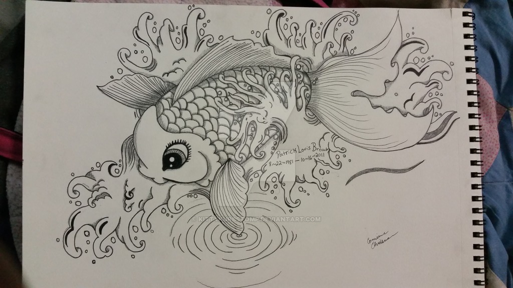 1024x576 Commissioned Koi Fish Tattoo Drawing - Koi Drawing Tattoo