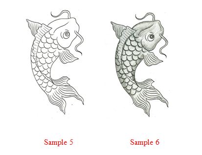 413x317 How To Draw A Koi Fish - Koi Fish Drawing