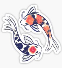 210x230 Koi Fish Drawing Stickers Redbubble - Koi Fish Drawing