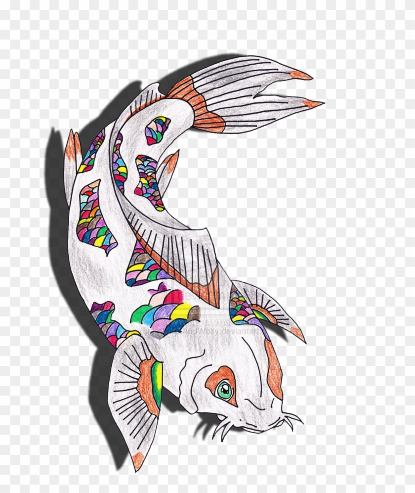 840x997 Rainbow Koi Fish Drawing - Koi Fish Drawing