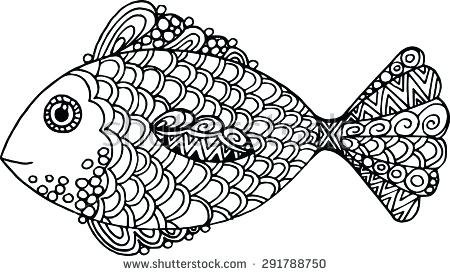 450x276 fish outline drawing tutorials draw cartoon fish tropical fish - Koi Fish Drawing Outline