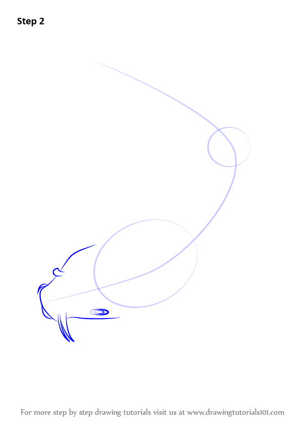 596x842 Learn How To Draw A Koi Fish - Koi Fish Drawing Outline