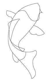 181x278 How To Draw A Koi Fish Printable Drawing Sheet - Koi Fish Drawing Simple