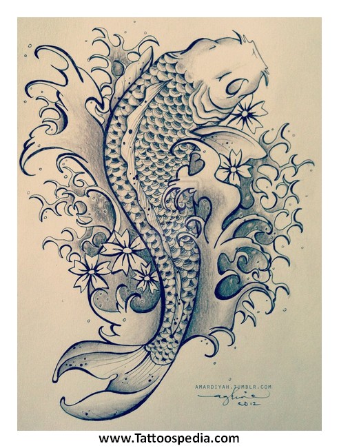492x650 Koi Fish Tattoo Tumblr - Koi Fish Drawing Tumblr
