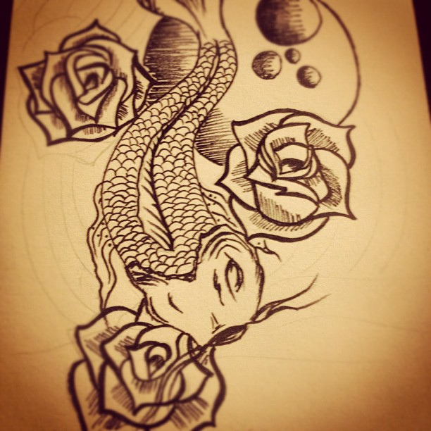612x612 Koi Fish Tattoo Tumblr Tattoo Collection - Koi Fish Drawing Tumblr