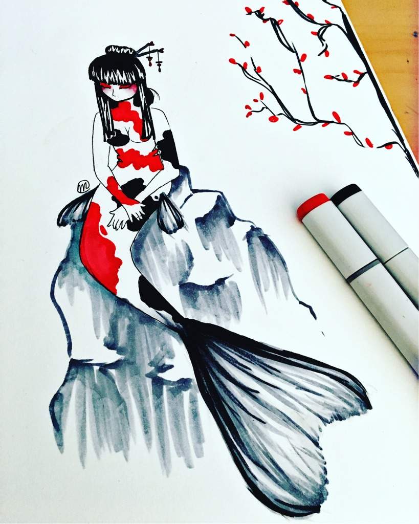 819x1024 Mermay Koi - Koi Fish Drawing Tumblr