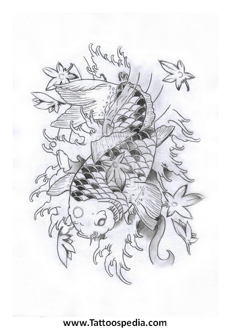 455x650 Tumblr Tattoo Koi Fish - Koi Fish Drawing Tumblr