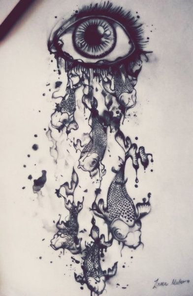 392x600 Eye Dripping With Koi Fish Drawing Drawings, Pencil Drawings - Koi Fish Drawing Tumblr