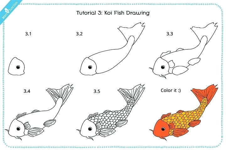 Koi Fish Drawing Tutorial at PaintingValley.com | Explore collection of ...