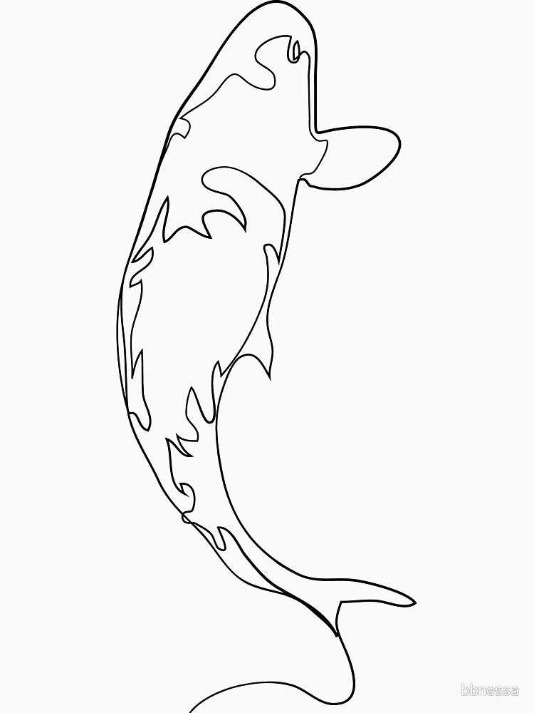 750x1000 Koi Fish One Line Drawing Minimalist T Shirt - Koi Fish Line Drawing