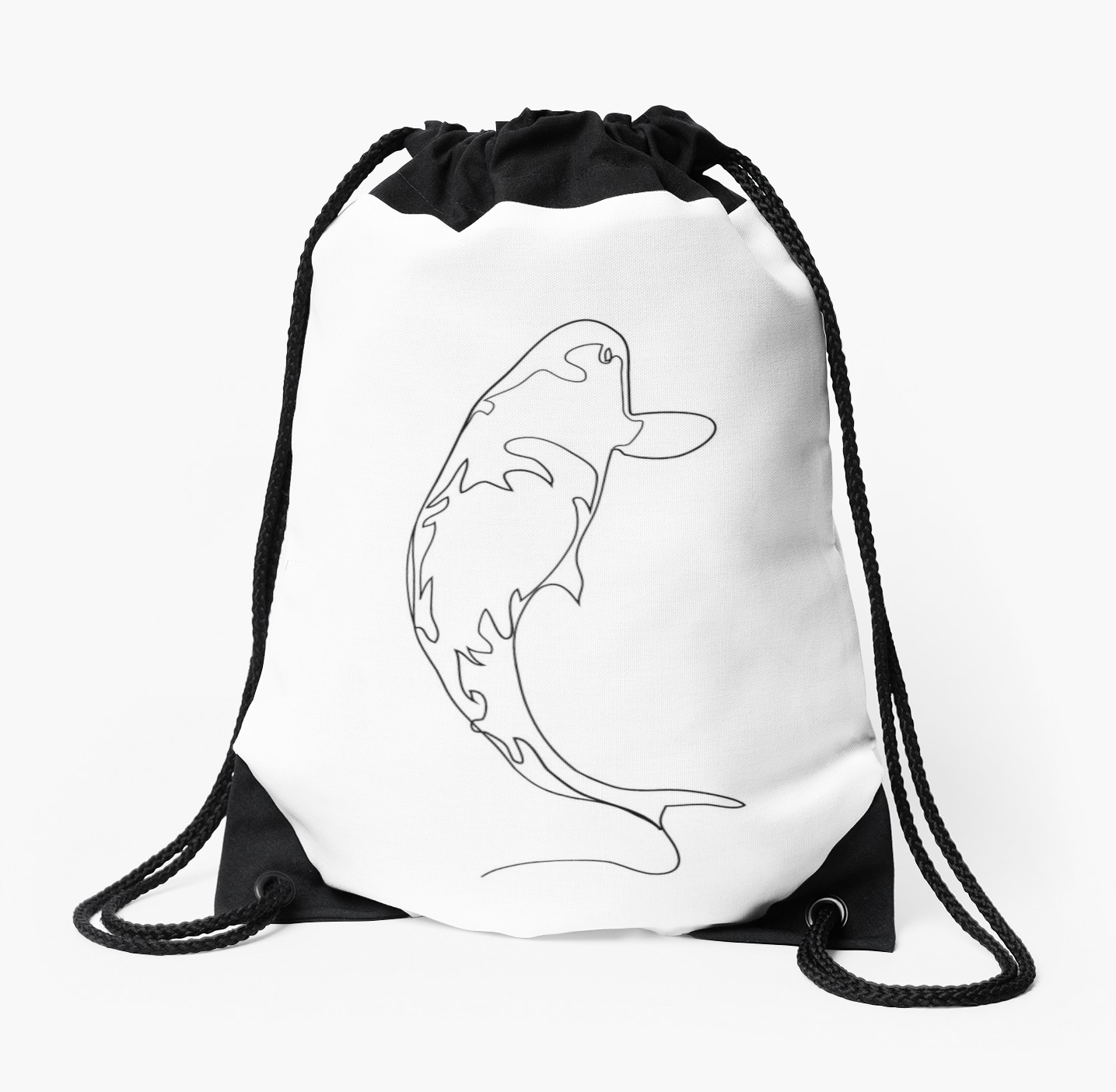 1435x1404 Line Drawing Fish Koi Carp Jumping Royalty Free Vector Image - Koi Fish Line Drawing