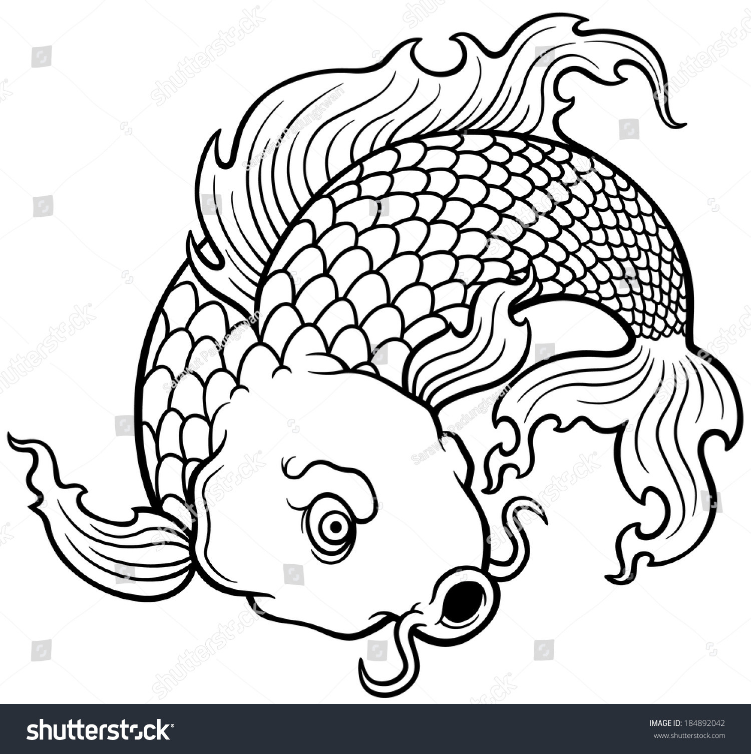 1500x1506 Fresh Koi Fish Drawing Color Brittartdesign Us - Koi Fish Line Drawing