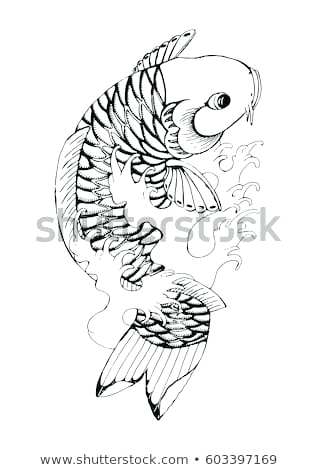 318x470 Printable Fish Template Printable Best Images - Koi Fish Outline Drawing