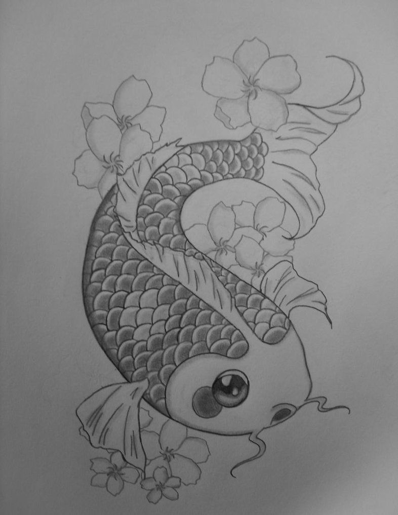 786x1017 Pencil Drawings Of Fish And Pencil Drawings Koi Fish Pencil - Koi Fish Pencil Drawing