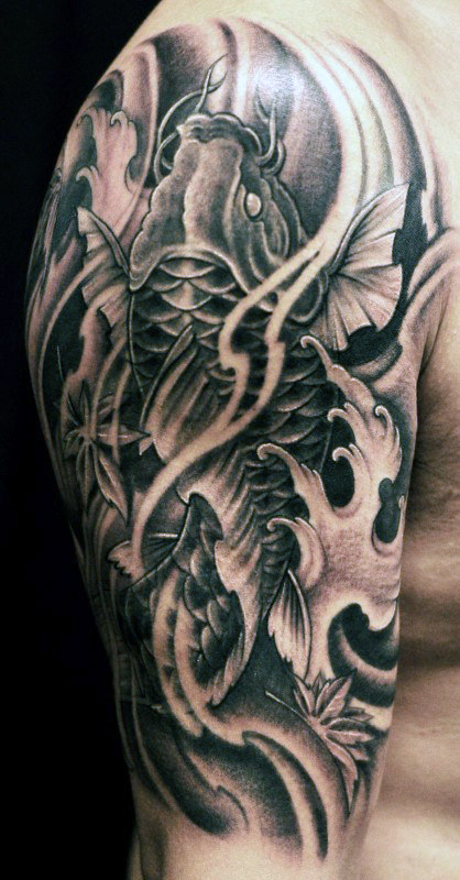 418x800 Koi Fish Tattoo Designs For Men - Koi Fish Tattoo Drawing