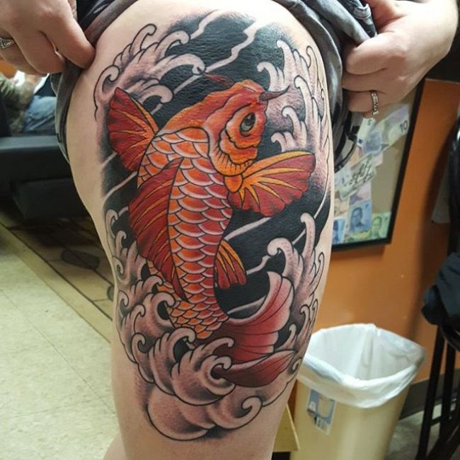 650x650 Japanese Koi Fish Tattoo Designs Meanings - Koi Fish Tattoo Drawing