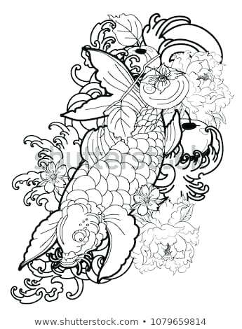 345x470 fish tattoo design coy fish tattoo ideas tattoos fish outline - Koi Fish Tattoo Drawing