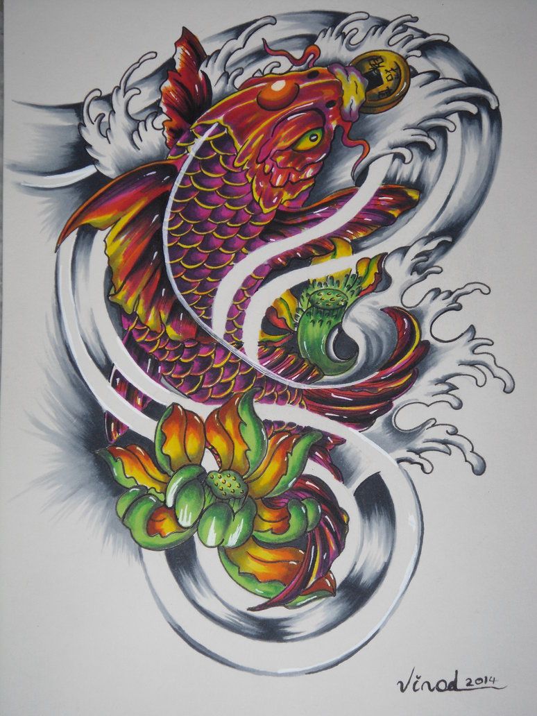 774x1032 Koi Fish Tattoo Design, Referenced From Google Images Tattoos - Koi Fish Tattoo Drawing Design