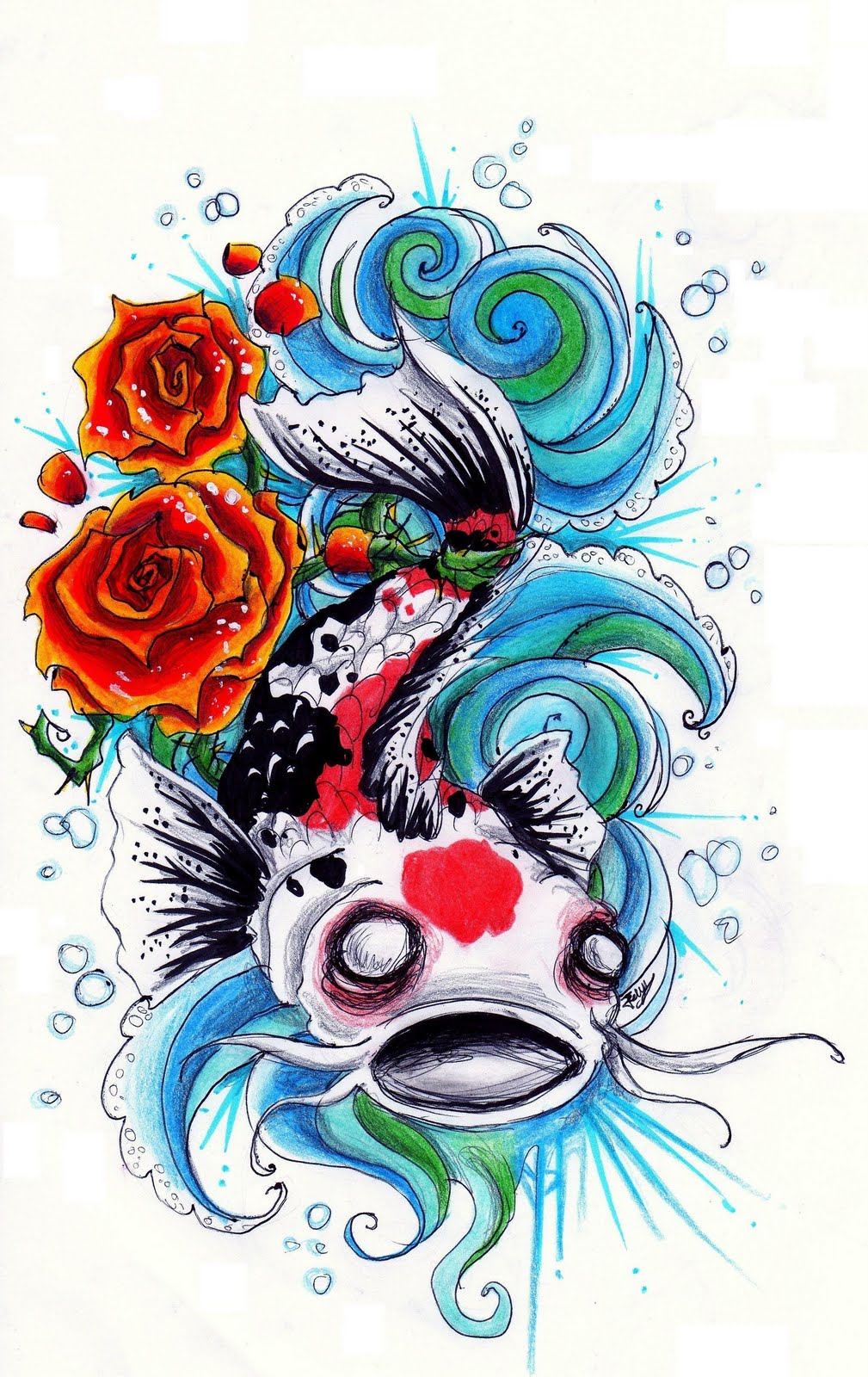 1009x1600 koi fish tattoo designs for girls classic style koi fish - Koi Fish Tattoo Drawing Design