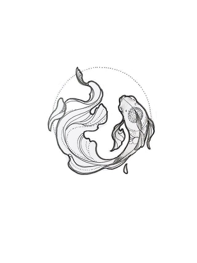640x853 Koi Tattoo Vector Tats Tattoos, Tattoo Drawings, Tattoo Sketches - Koi Line Drawing