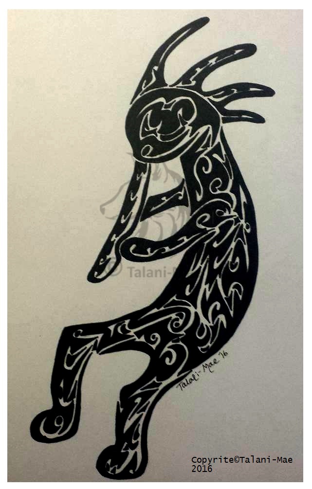 641x1005 Tribal Kokopelli Attempt Weasyl - Kokopelli Drawing