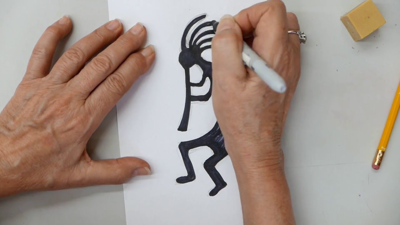 1280x720 How To Draw A Kokopelli - Kokopelli Drawing