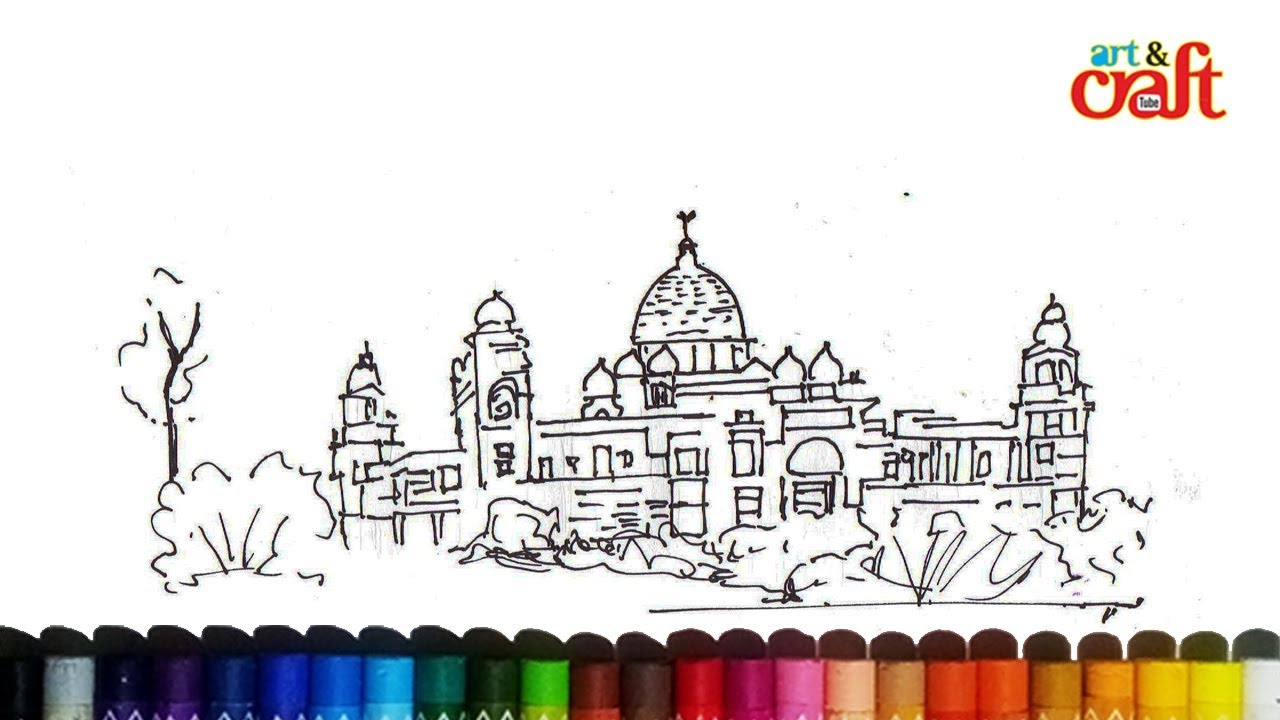 1280x720 how to draw victoria memorial kolkata - Kolkata Drawing