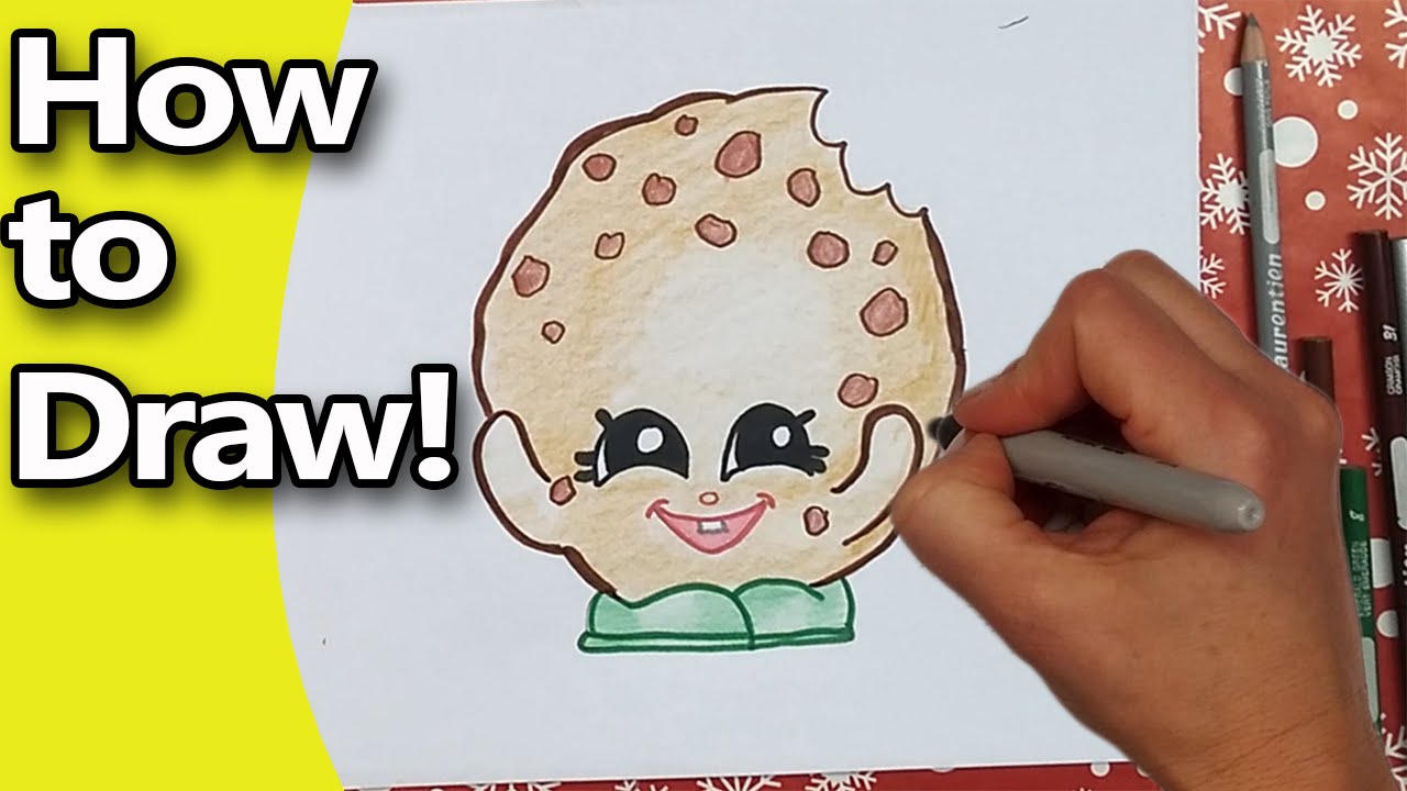 1280x720 How To Draw Shopkins - Kooky Cookie Drawing
