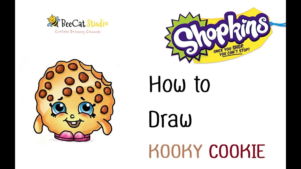 1280x720 How To Draw Shopkins Kooky Cookie - Kooky Cookie Drawing