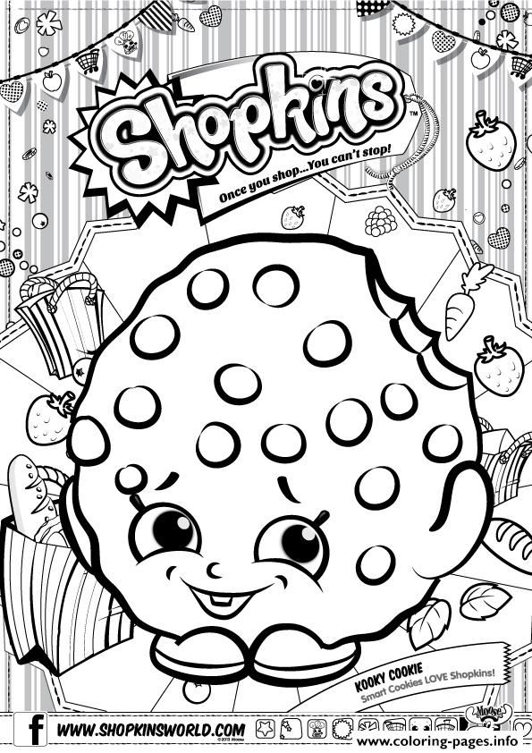 595x842 Print Shopkins Kooky Cookie Coloring Pages Coloring Pages - Kooky Cookie Drawing