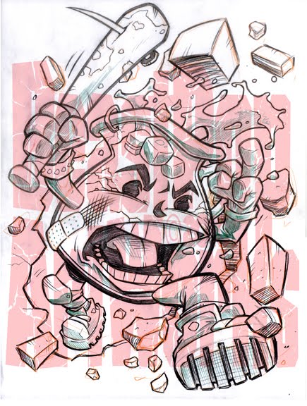 435x576 beastpop artworks hey, kool aid!! - Kool Aid Man Drawing