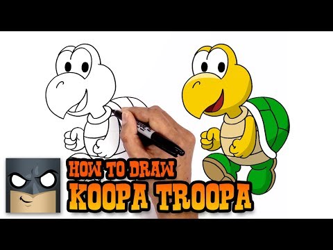 480x360 How To Draw Koopa Troopa Super Mario - Koopa Troopa Drawing