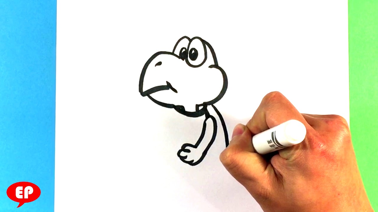 1280x720 How To Draw Mario Bros - Koopa Troopa Drawing