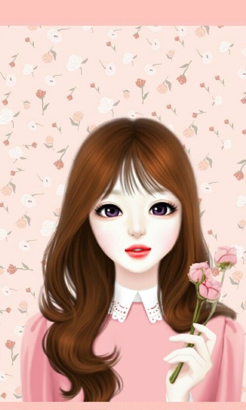 Korean Girl Cartoon Photo