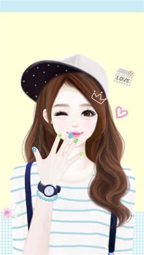Korean Cartoon Girl Drawing at PaintingValley.com | Explore collection ...