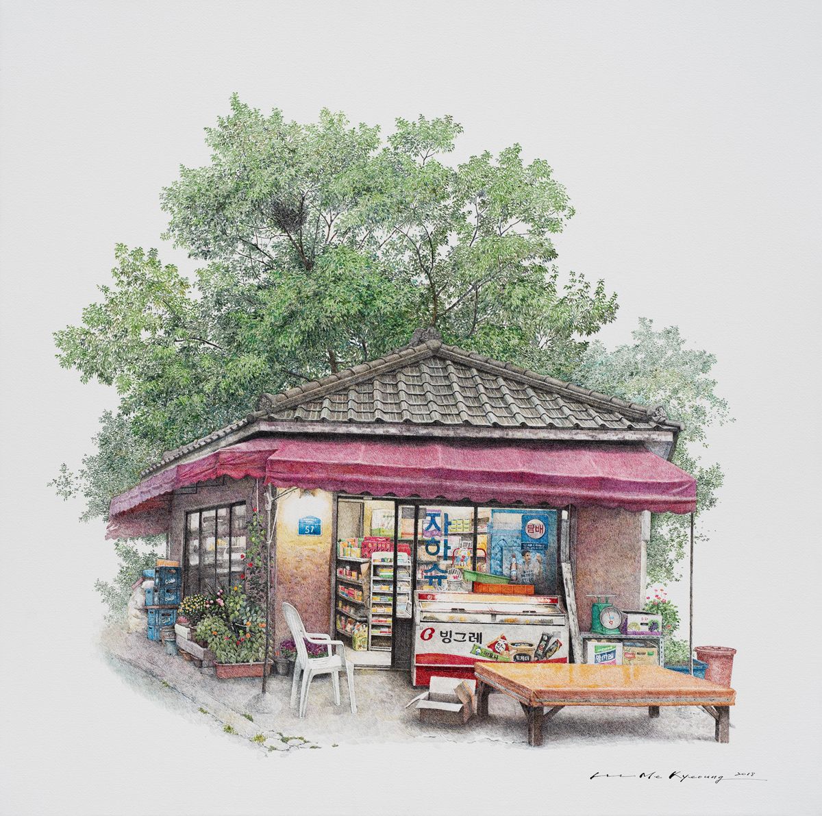 1200x1191 korean convenience store drawings capture their authentic charm - Korean Drawing