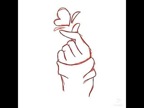 480x360 Korean Heart Finger - Korean Drawing