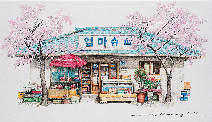 700x404 artist spends years sketching south korea's little convenience - Korean Drawing