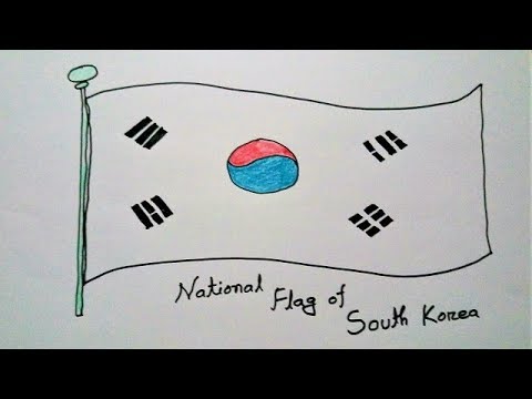 480x360 how to draw national flag of south korea drawing flag tutorial - Korean Flag Drawing