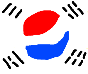 300x250 korean flag and pepsi logo combined drawing - Korean Flag Drawing