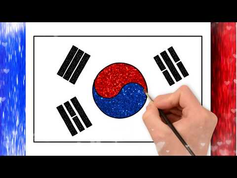 480x360 little channel south korea flag drawing korean flag national - Korean Flag Drawing
