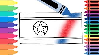320x180 draw north korea flag - Korean Flag Drawing