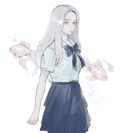 400x427 Korean Fanart Tumblr - Korean Girl Drawing