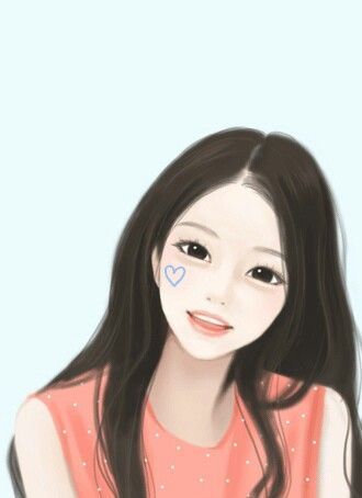 330x454 Girl Cute Art - Korean Girl Drawing
