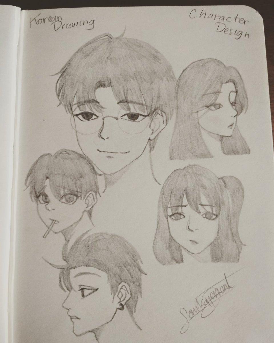 960x1200 Ld Art On Twitter Korean Style Drawing - Korean Style Drawing