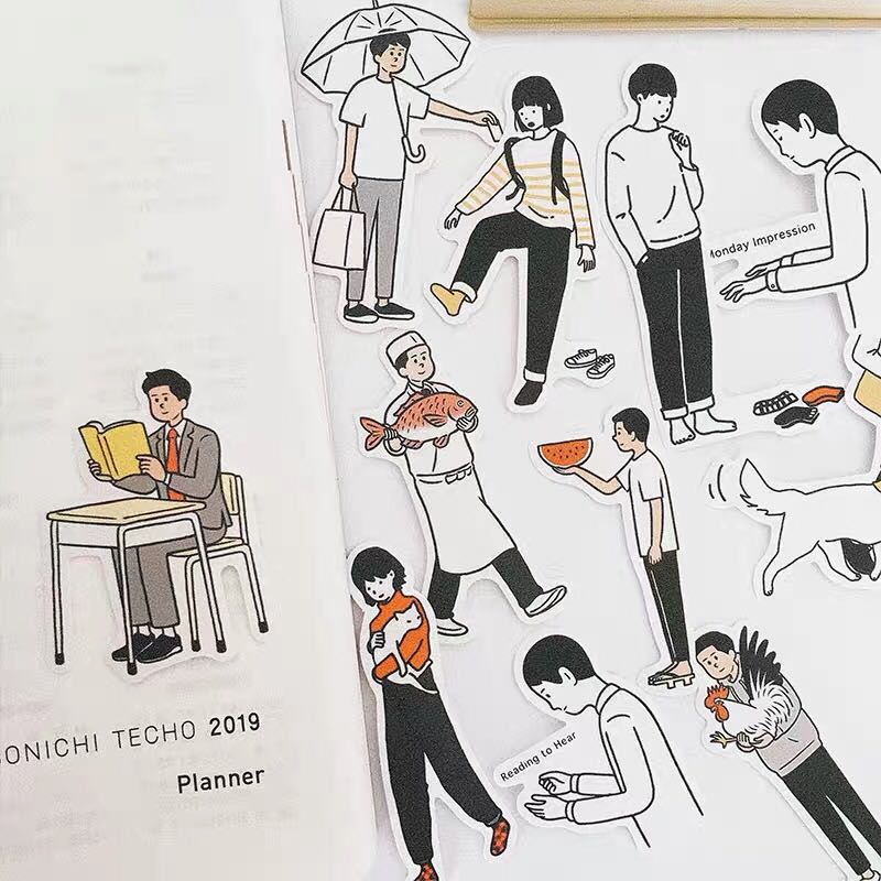 800x800 planner bujo tumblr stickers korean style minimalistic - Korean Style Drawing