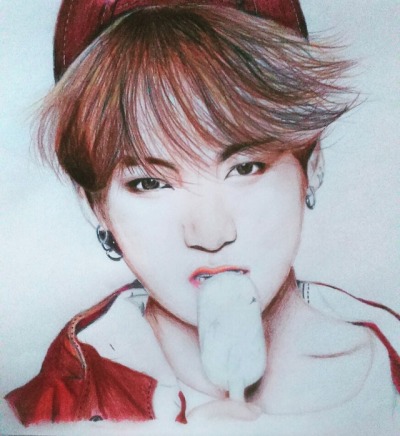 400x436 Kpop Fan Art Tumblr - Kpop Drawings