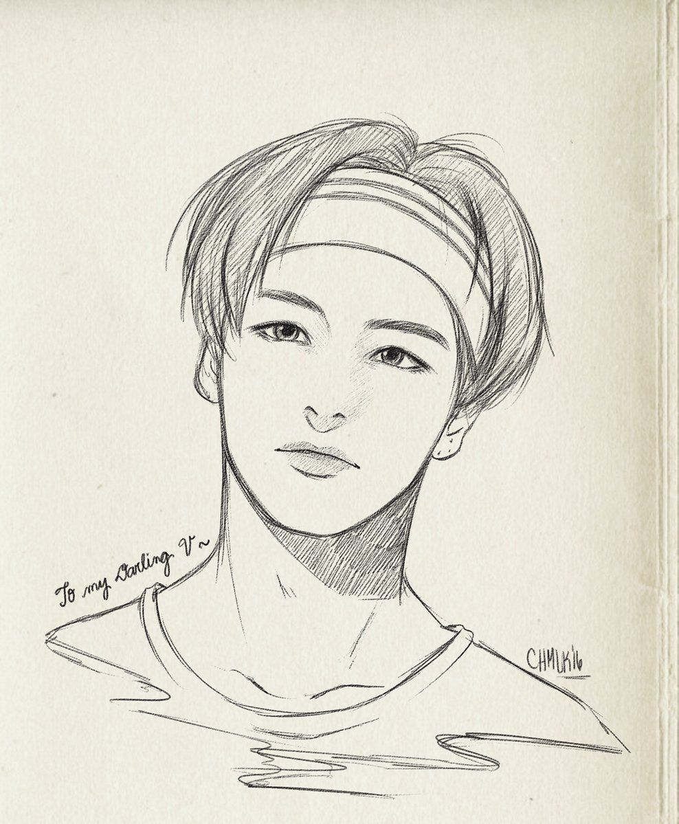 988x1199 On Koop Bts Drawings, Kpop Drawings, Taehyung Fanart - Kpop Drawings