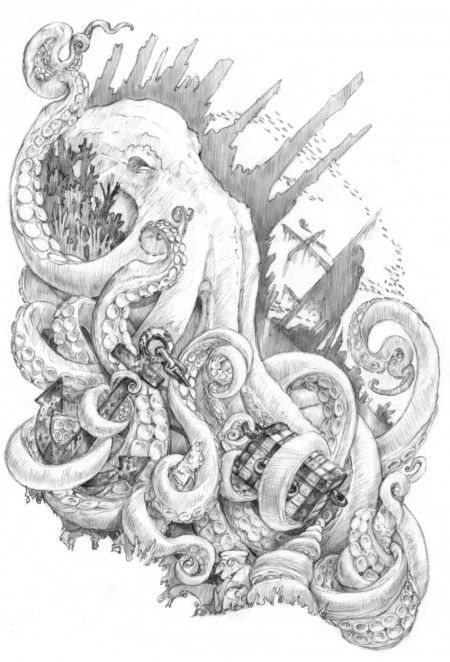 450x662 Kraken - Kraken Drawing