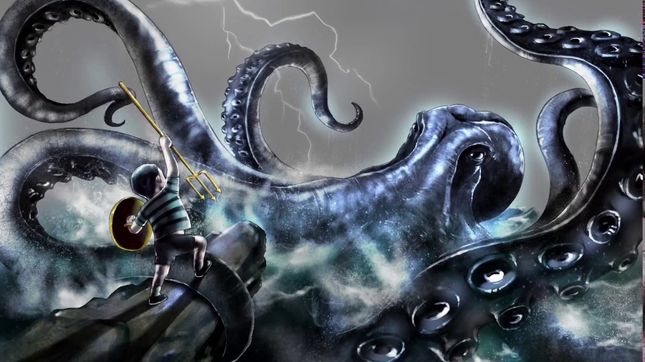 1280x720 Kraken Speed Paint Procreate Drawing - Kraken Drawing